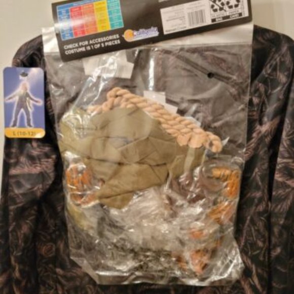 Rotten Pumpkin 5 Piece Child Halloween Costume Boys Large (10-12) Nwt Black - Picture 5 of 7